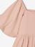 Robe cérémonie smocks dos fille en tissu reliéfé rose pâle+vanille+vert sauge 3 - vertbaudet enfant 