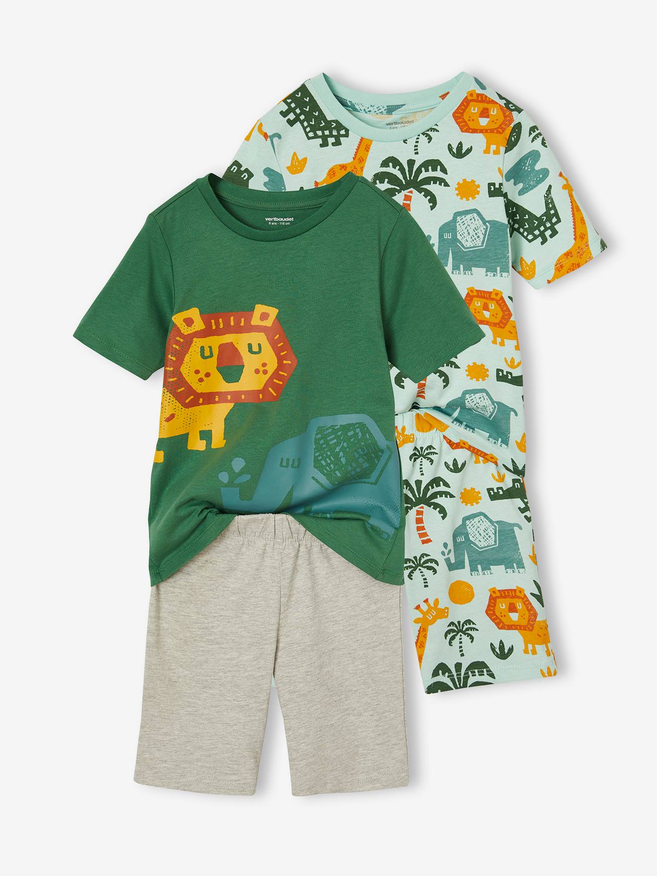 Lot de 2 pyjashorts garon savane bleu ptrole 10 €