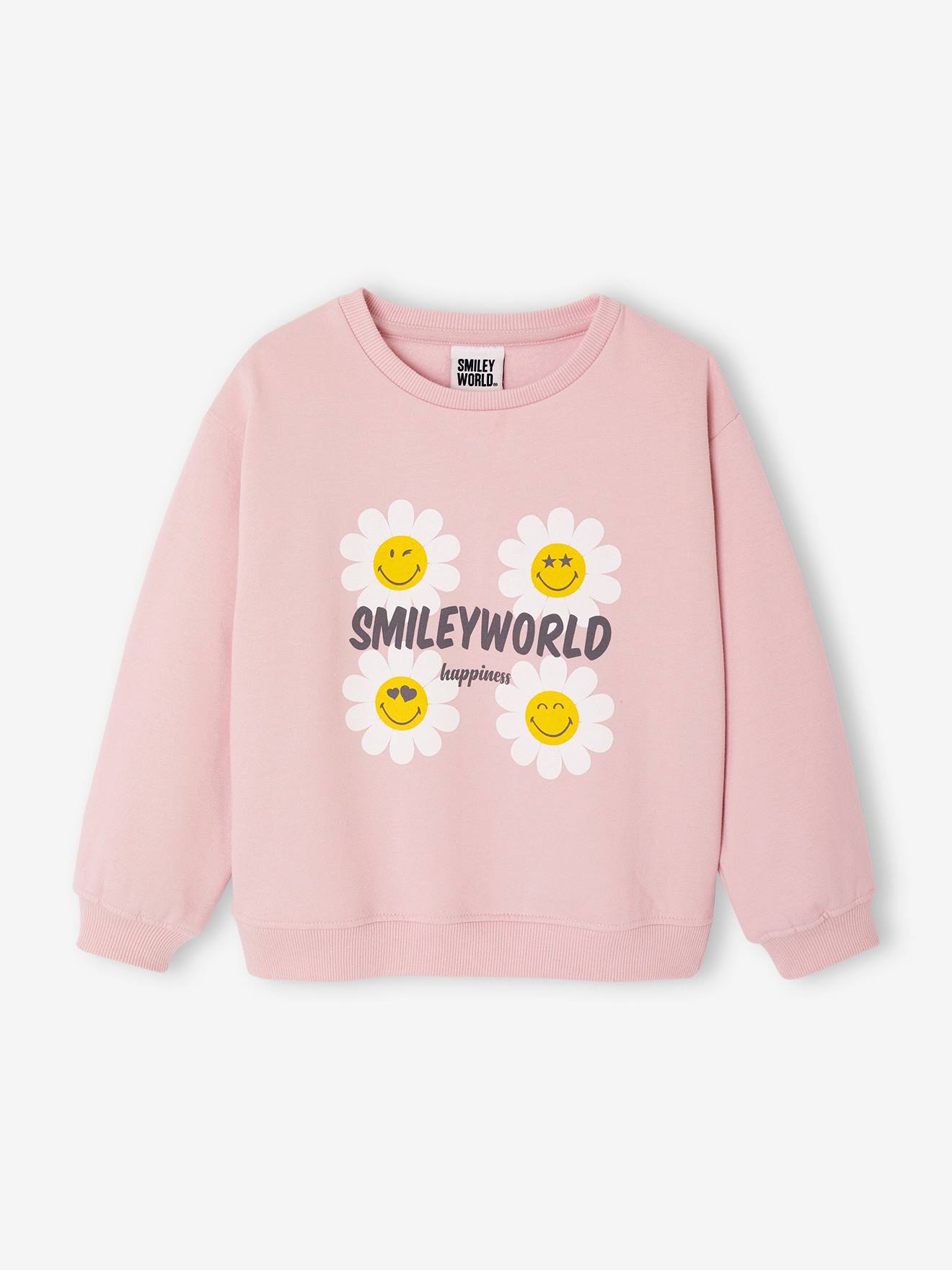 Sweat SMILEYWORLD Fille rose pâle
