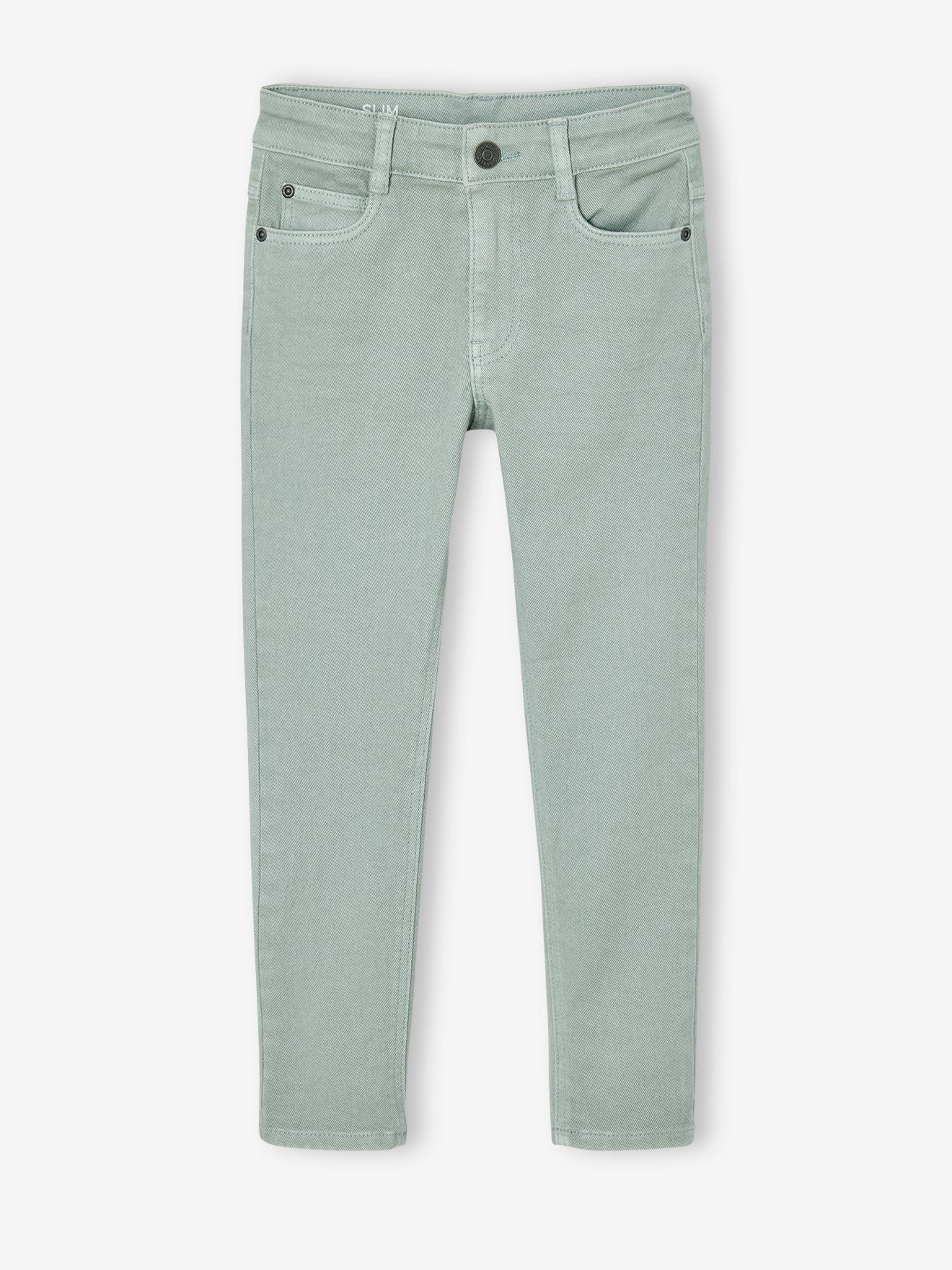 Slim couleur MorphologiK MEDIUM garçon bleu grisé