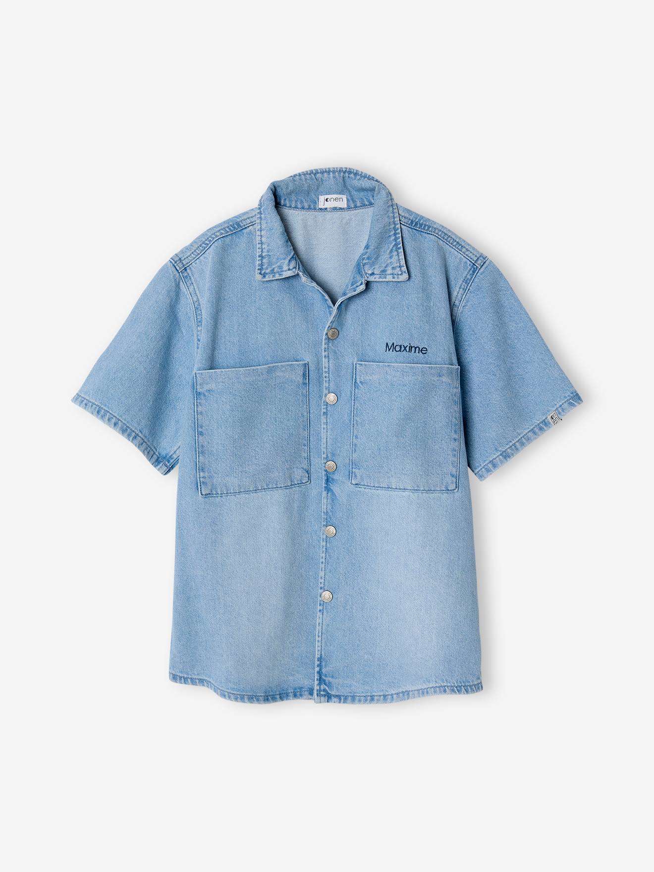 Chemise Wrangler Pêche Homme – Manches Courtes, Bleu Marine – Taille S