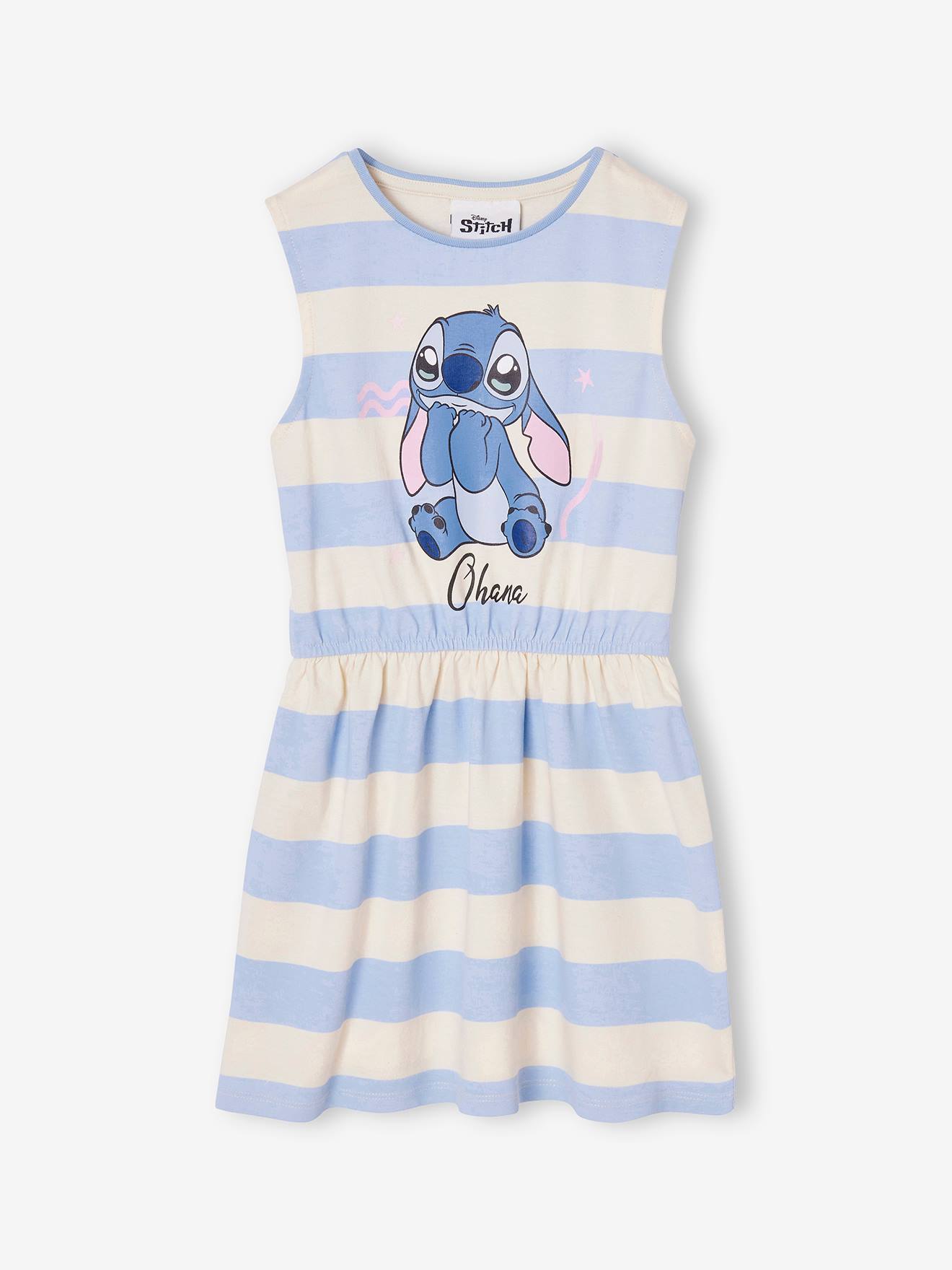 Robe rayée Disney Stitch bleu ciel