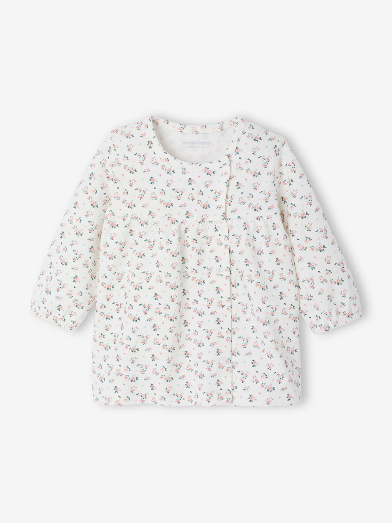 Ensemble bébé naissance 3 pièces robe legging et bandeau nude imprimé (Vertbaudet) - Image 2