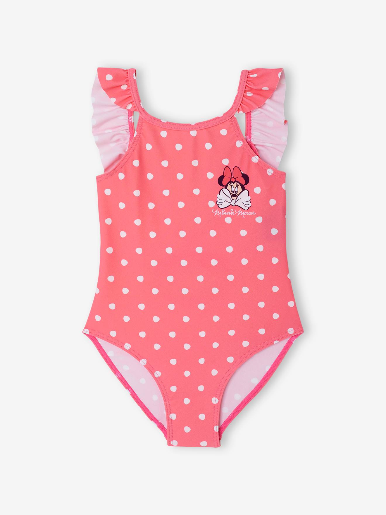 Maillot de bain 1 pièce Disney Minnie imprimé pois rose
