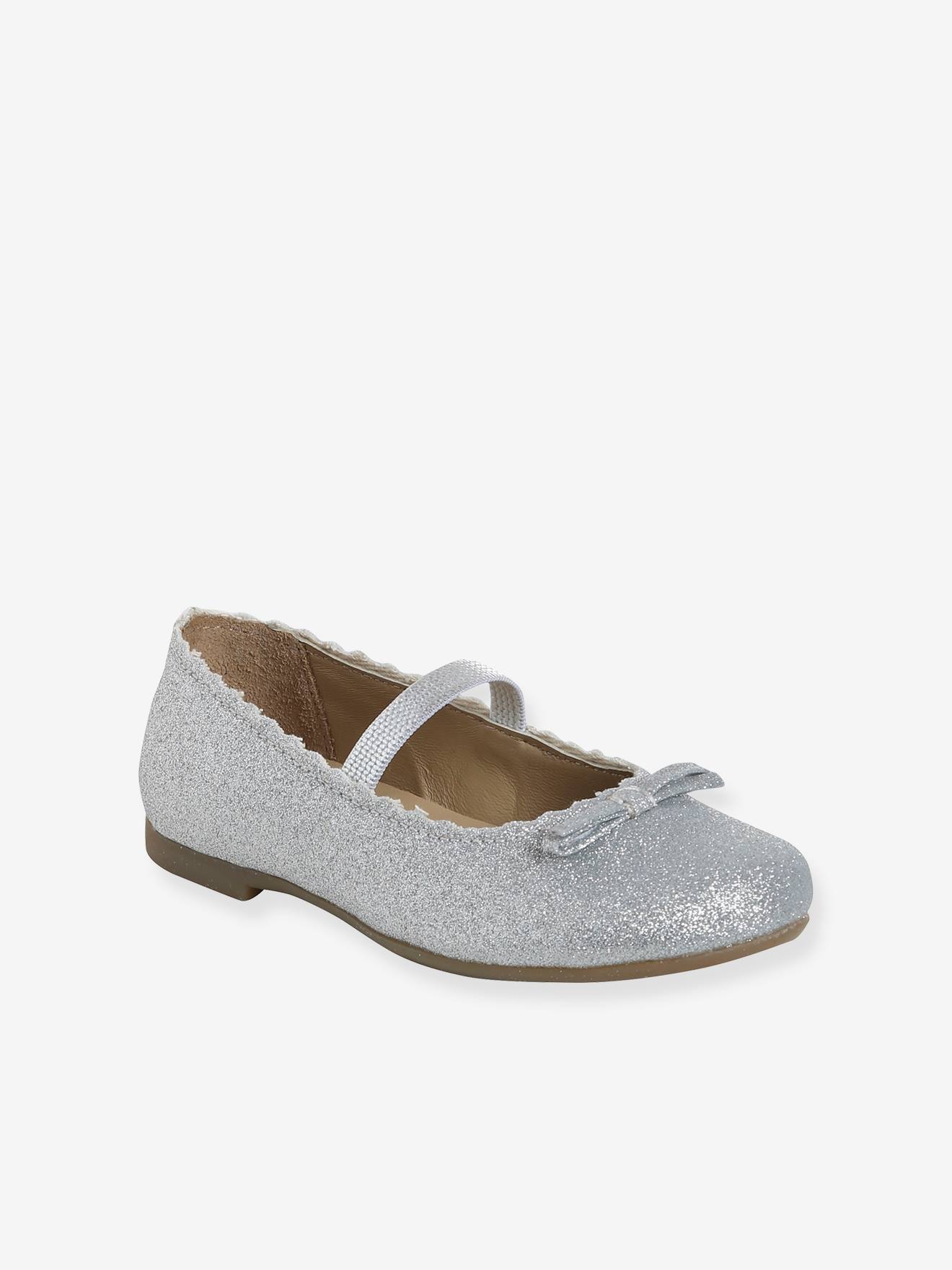 Ballerines scintillantes enfant collection maternelle argent