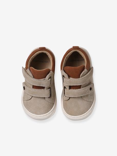 Chaussures premiers pas bébé velcro beige+bleu+bleu électrique+bleu jean+chocolat+lot beige+lot marron+lot vert+marron+ocre+vert+vert sauge 4 - vertbaudet enfant 