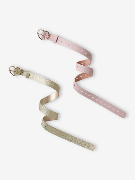 Lot de ceintures 2 c½urs fillle  - vertbaudet enfant