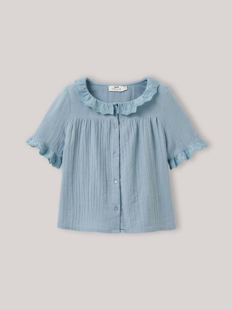 Fille-Chemise fille en gaze - coton biologique