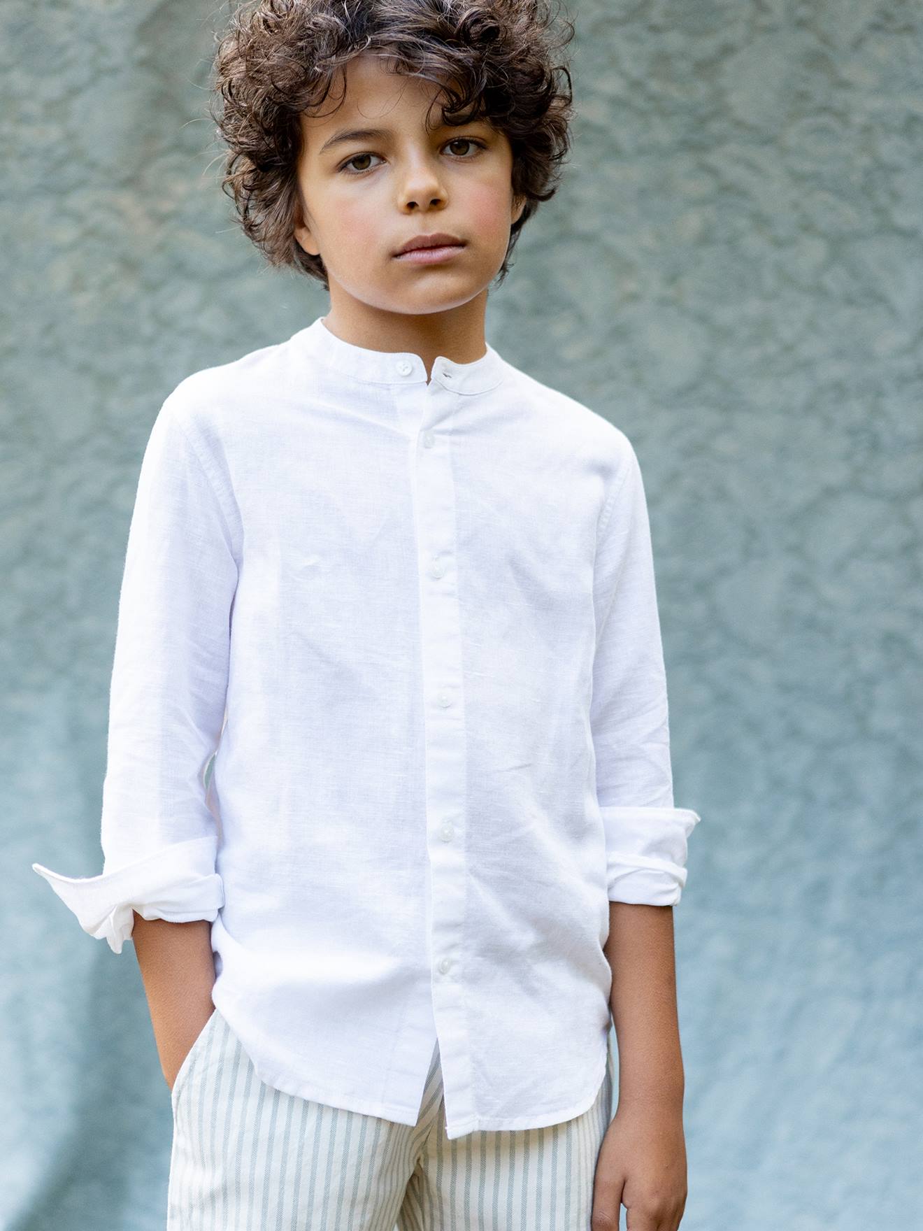 Chemise lin et coton - collection Fêtes et mariages écru