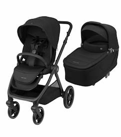 Puériculture-MAXI-COSI poussette Duo Oxford Plus, avec nacelle bébé Sense, de la naissance à 4 ans (22kg), Twillic Black