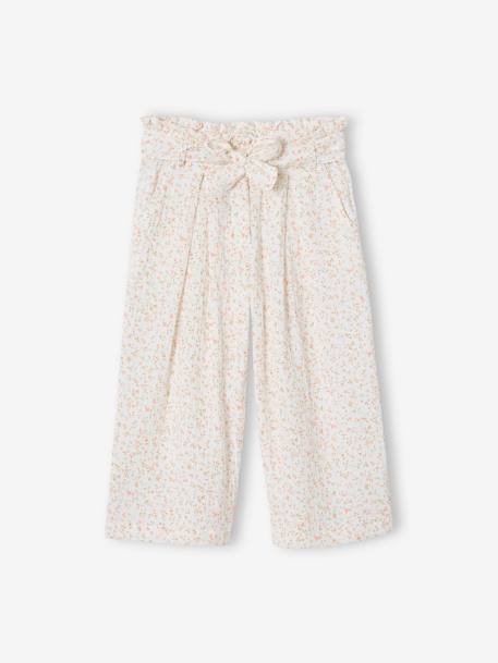 Fille-Pantacourt large en gaze de coton fille