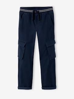 Pantalon  garçon cargo droit morphologique tour de hanches fin  - vertbaudet enfant