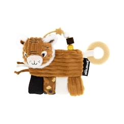 -Hochet d'activités - LES DEGLINGOS - SPECULOS Le Tigre - Peluche 22cm - Mixte - Coton, Polyester, Silicone