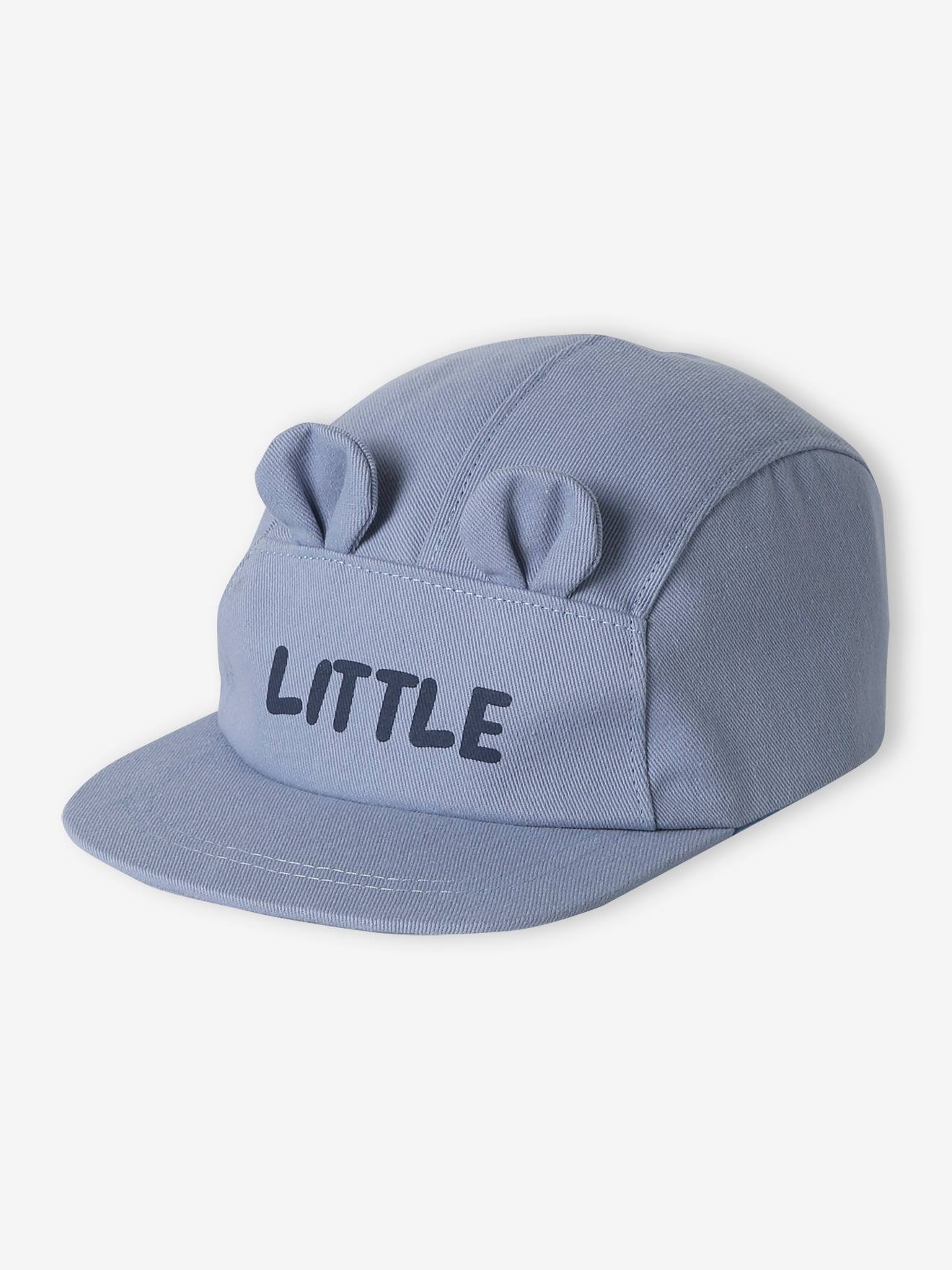 Casquette chaton bébé bleu chambray