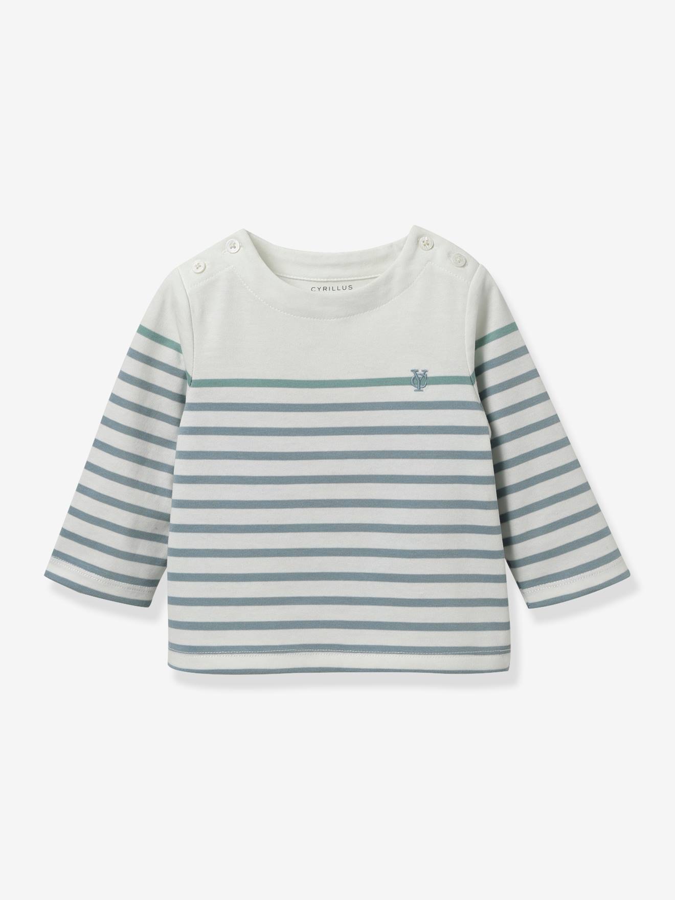 Marinière Bébé - Coton Bio - Cyrillus Rayé Bleu