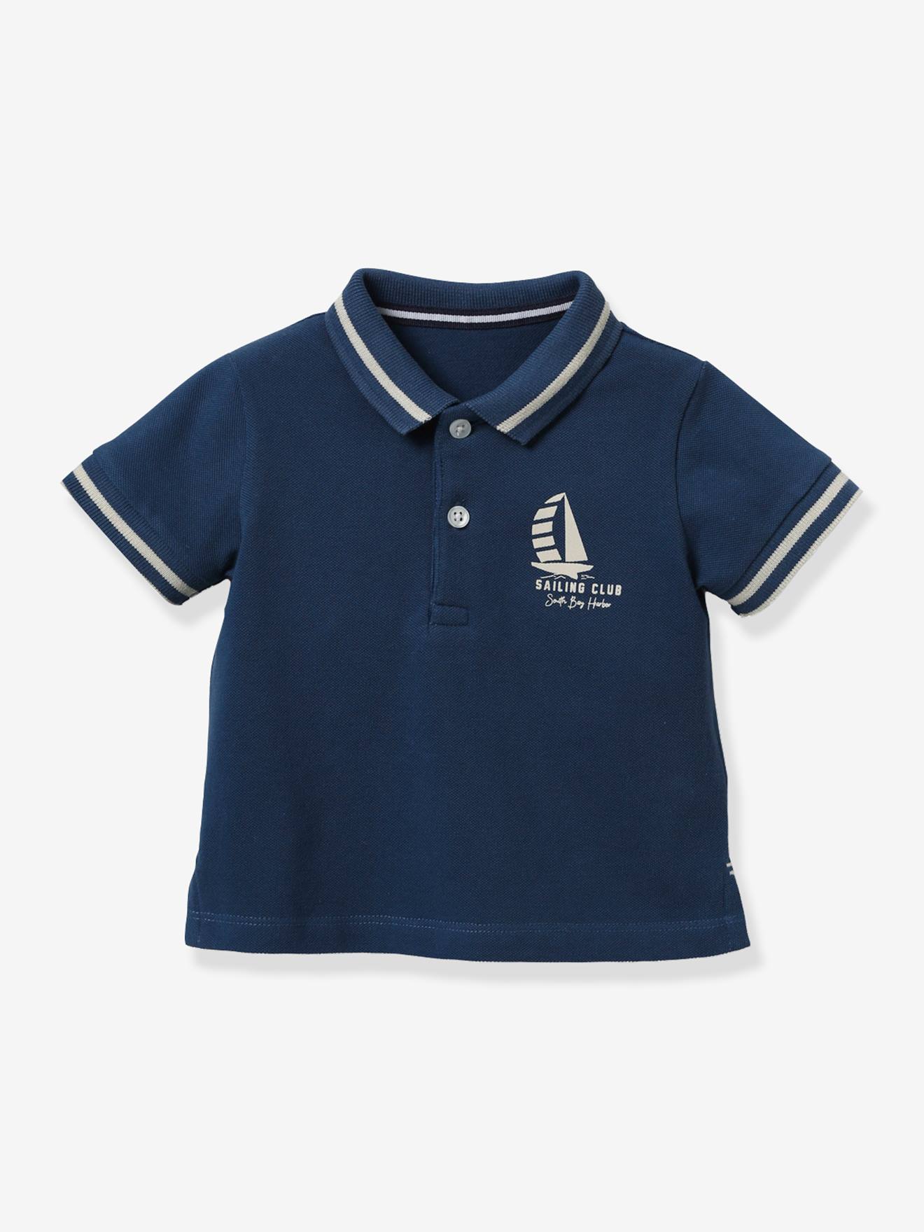 Polo En Maille Piquée Bébé - Coton Biologique Indigo