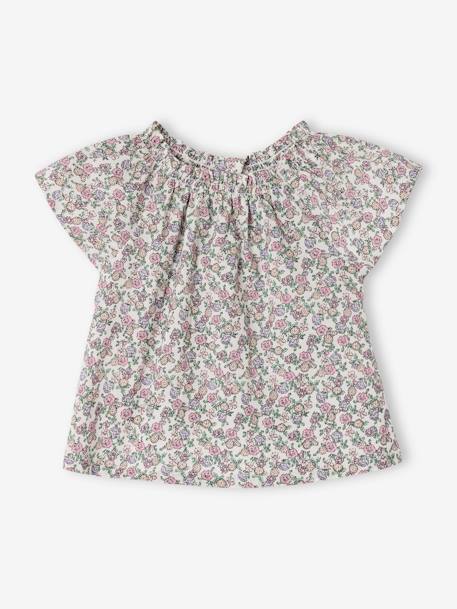 Bébé-T-shirt, sous-pull-Blouse naissance imprimée petites fleurs