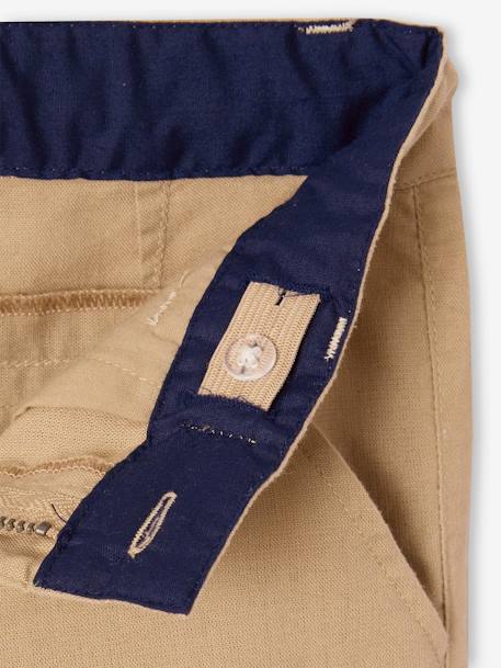 Pantalon garçon cérémonie chino en coton/lin beige+beige clair+bleu+marine foncé+vert sauge 9 - vertbaudet enfant 