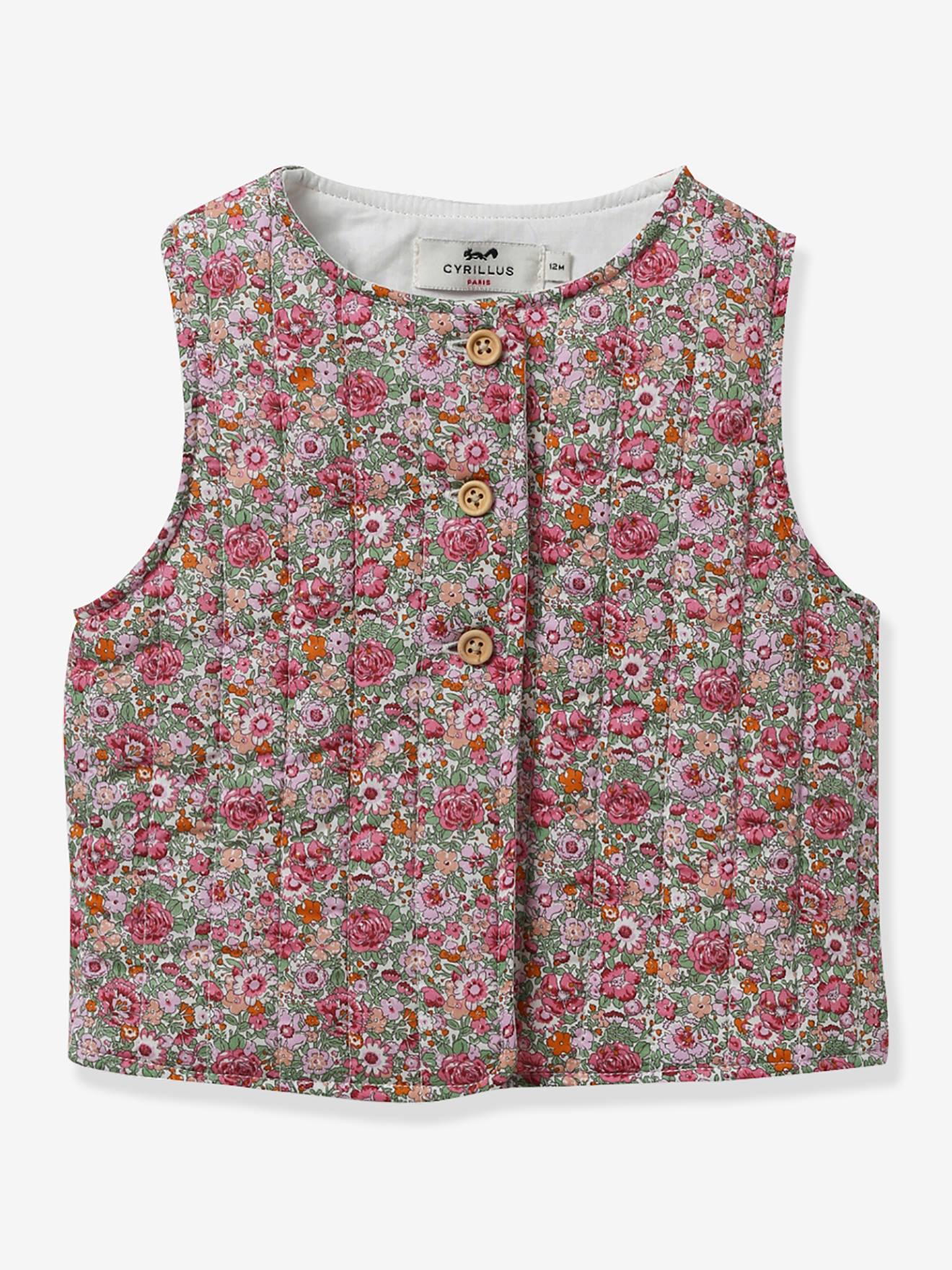 Veste en tissu Liberty bébé rose imprimé Veste en tissu Liberty bébé rose imprimé