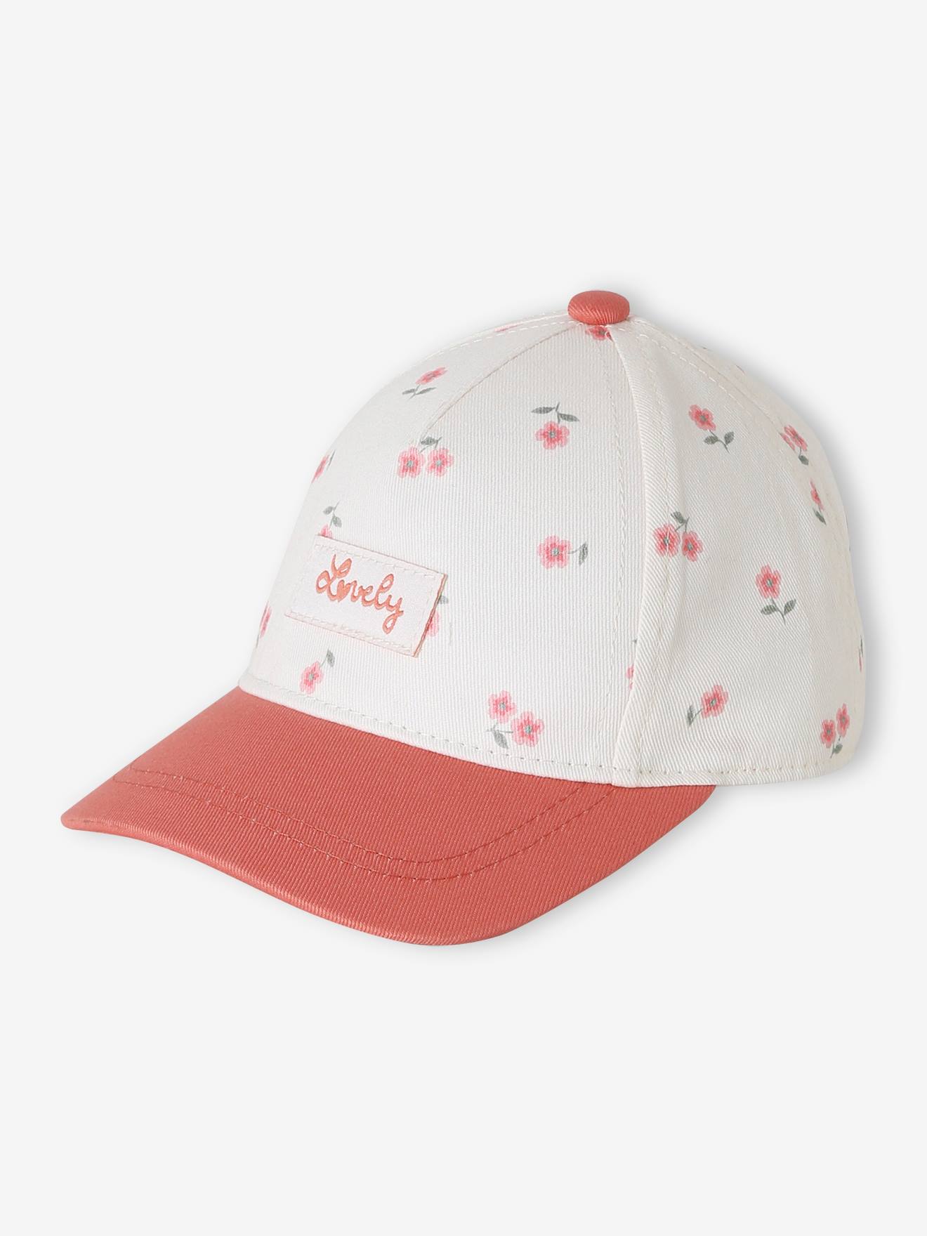 Casquette « Lovely » bébé ecru/rose