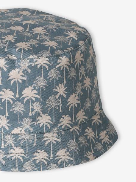 Bob réversible « palmiers » garçon kaki/lichen imprimé 3 - vertbaudet enfant 