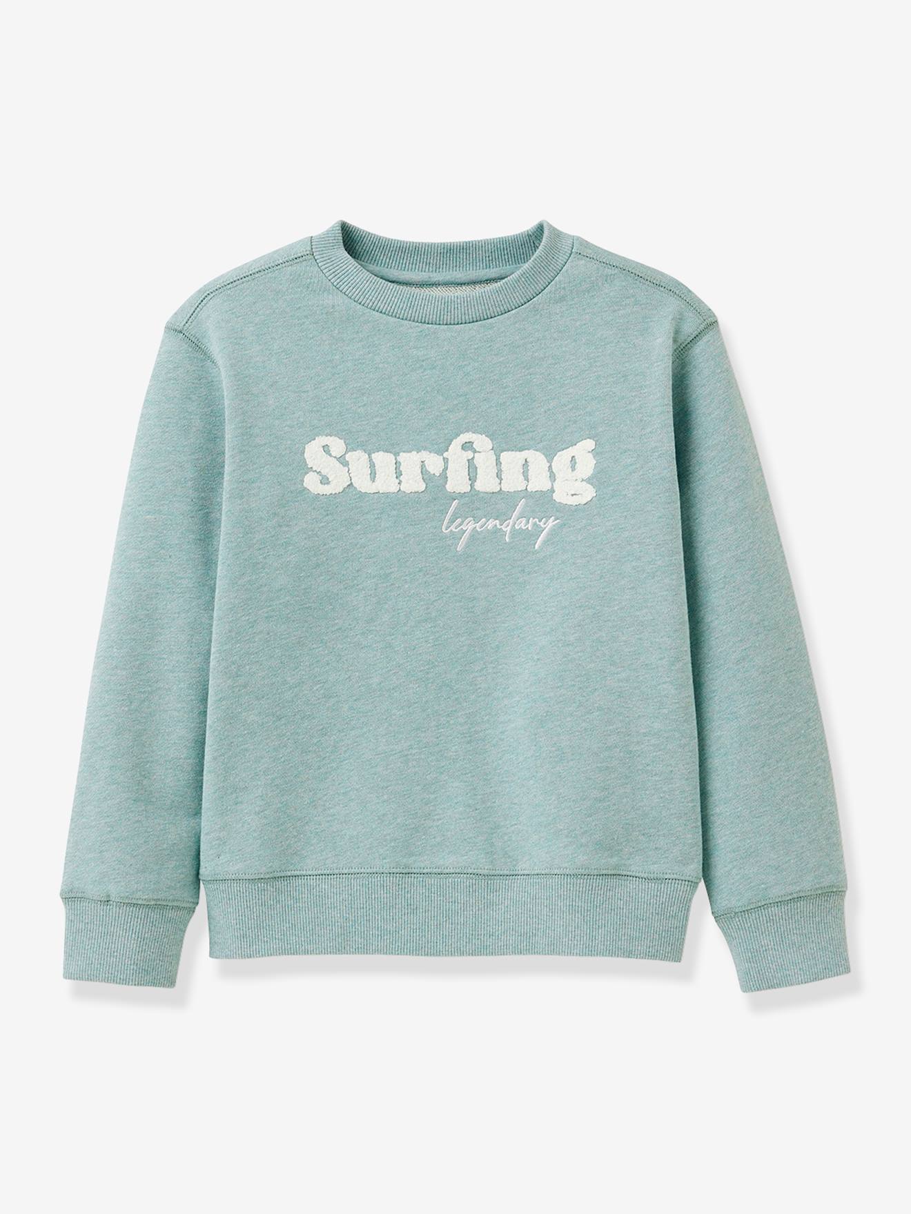 Sweat Chiné Garçon Cyrillus Vert D'eau