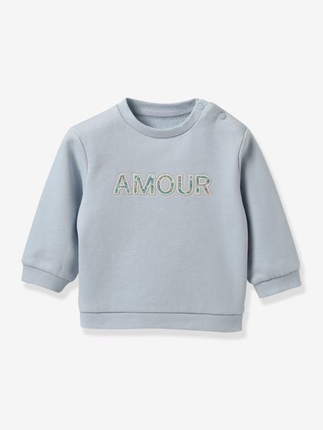 Bébé-Pull, gilet, sweat-Sweat-Sweat lettres en tissu Liberty bébé- Coton biologique