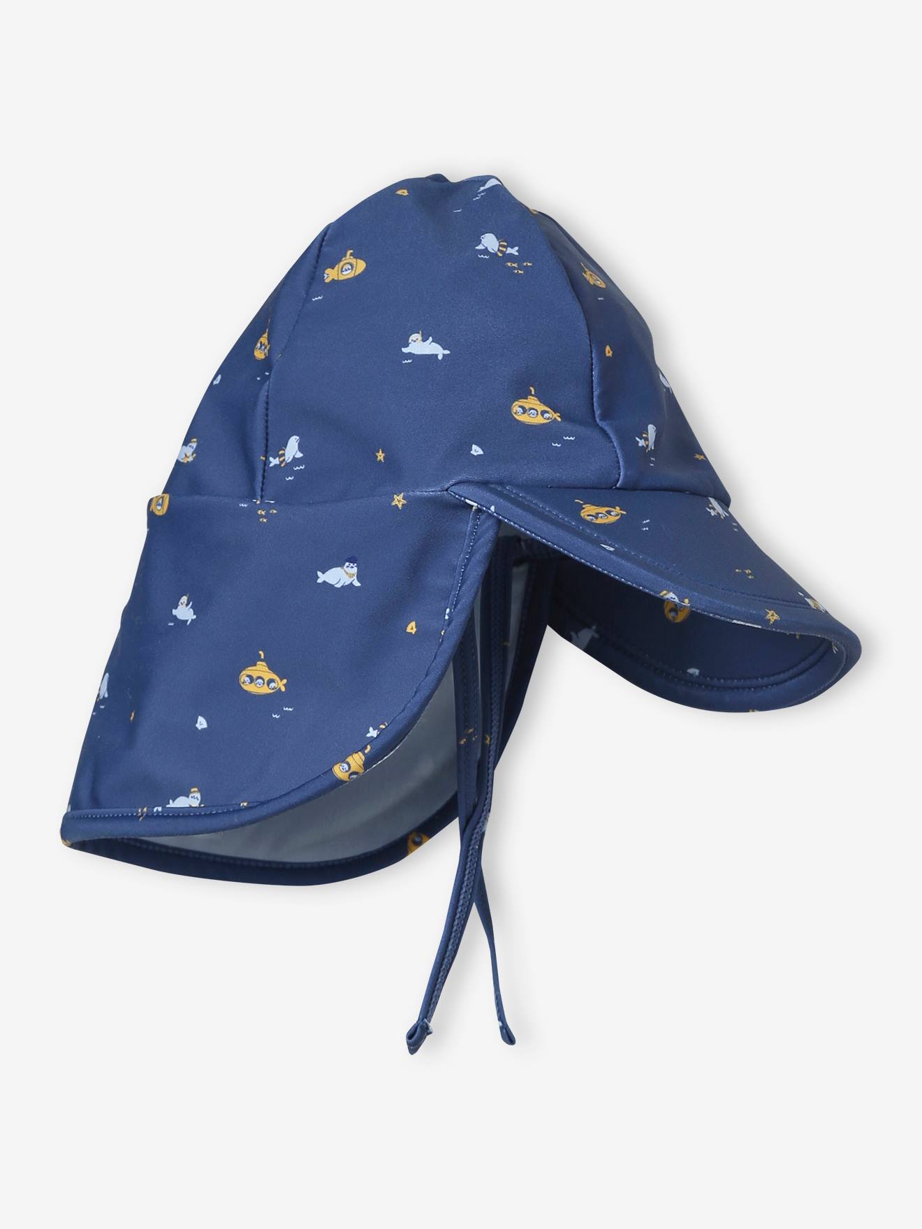 Casquette anti-UV bébé marine