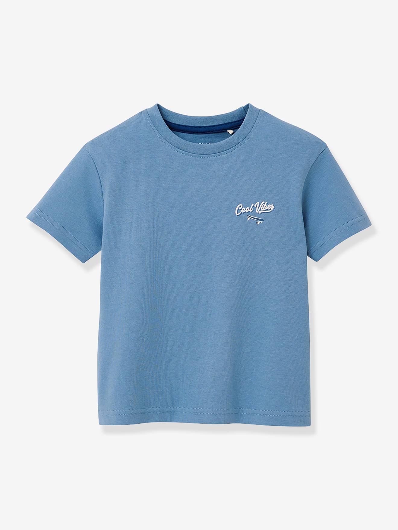 Tee-shirt Imprimé Garçon - Coton Biologique Cyrillus Bleu