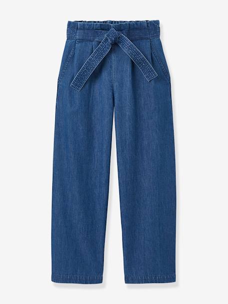 Fille-Pantalon large fille en denim light