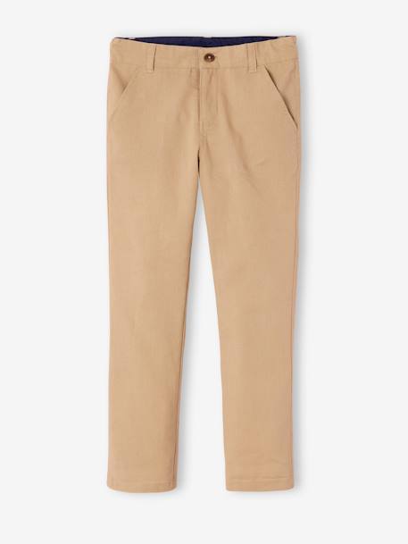 Pantalon garçon cérémonie chino en coton/lin beige+beige clair+bleu+marine foncé+vert sauge 4 - vertbaudet enfant 