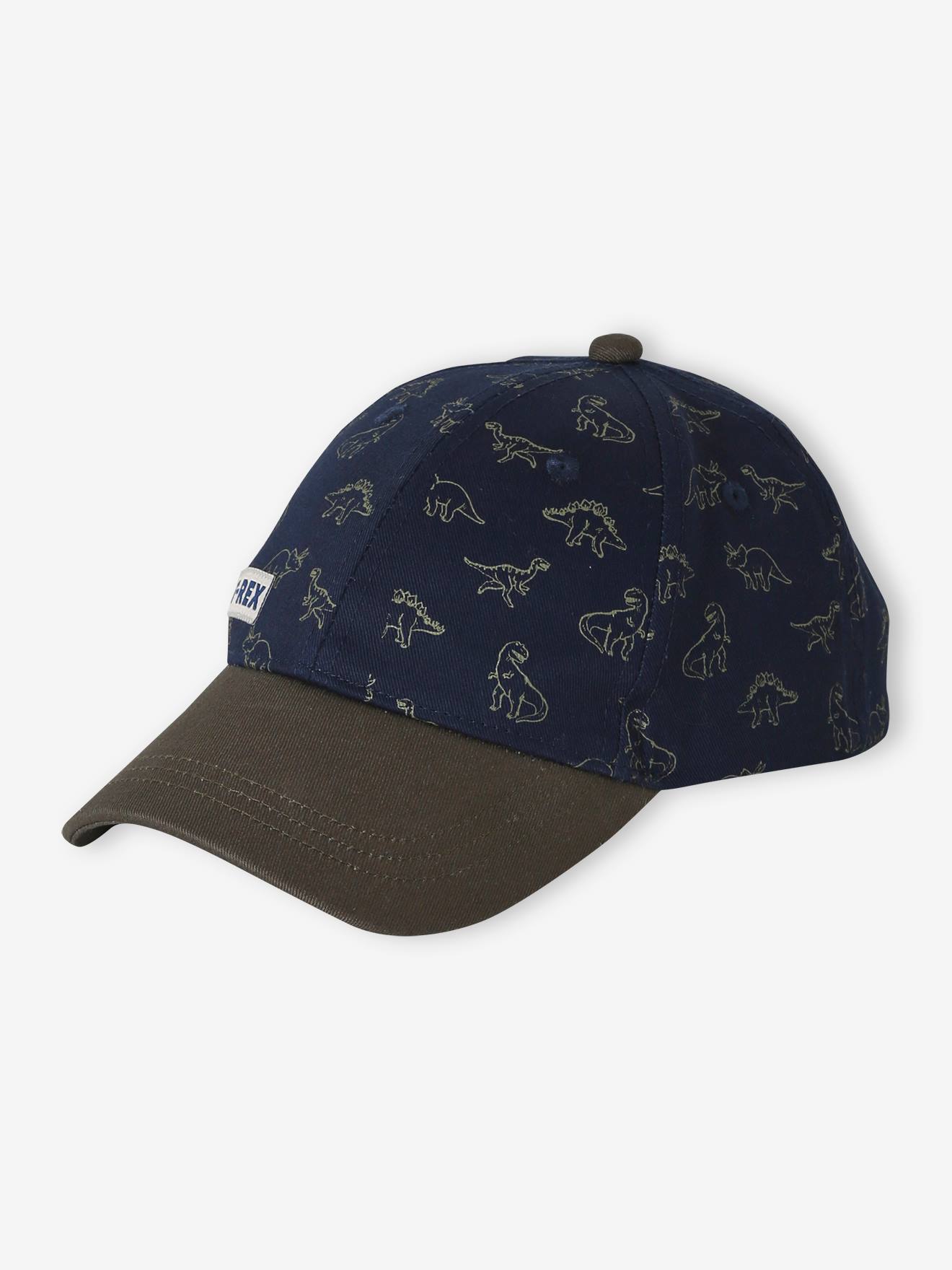 Casquette dinosaures garçon marine/kaki