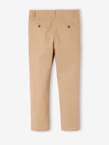 Pantalon garçon cérémonie chino en coton/lin beige+beige clair+bleu+marine foncé+vert sauge 5 - vertbaudet enfant 