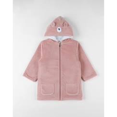 -Peignoir - Groloudoux - Ours - Vieux-rose - Doublé - Mixte 12-24M