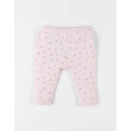 Bébé-Legging-Legging imprimé végétal en tricot bio fin, clair