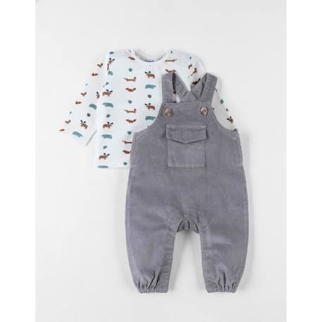 Bébé-Ensemble-Set salopette + t-shirt