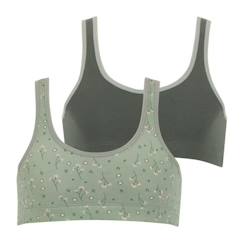 -ATHENA Lot de 2 brassières fille Mode Girl by Vert FILLE