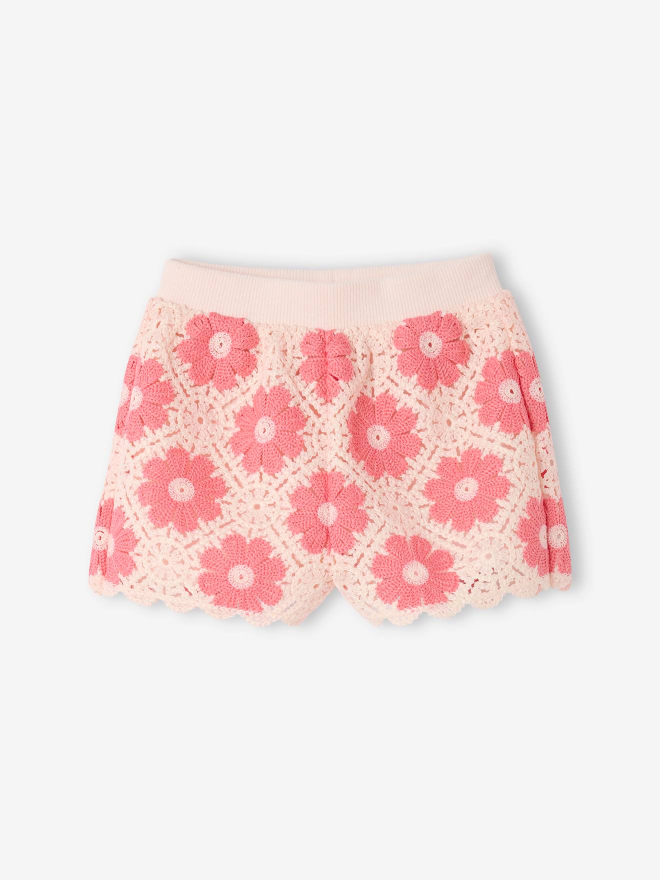 Short en crochet bébé écru