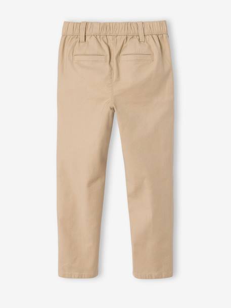 Pantalon garçon esprit chino facile à enfiler beige+marine 6 - vertbaudet enfant 