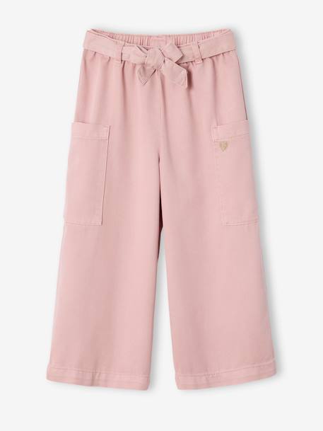Fille-Pantalon-Pantacourt large en Lyocell fille