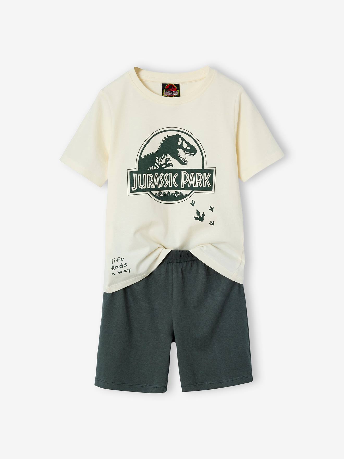 Pyjashort Jurassic Park gris souris