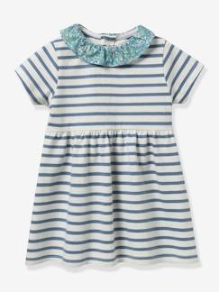 -Robe marinière bébé tissu Liberty -