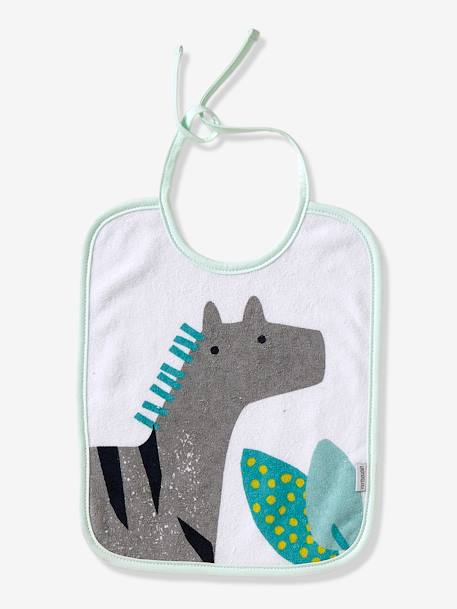 Lot 7 bavoirs bleu ciel+imprimé jungle+vert d'eau 10 - vertbaudet enfant 