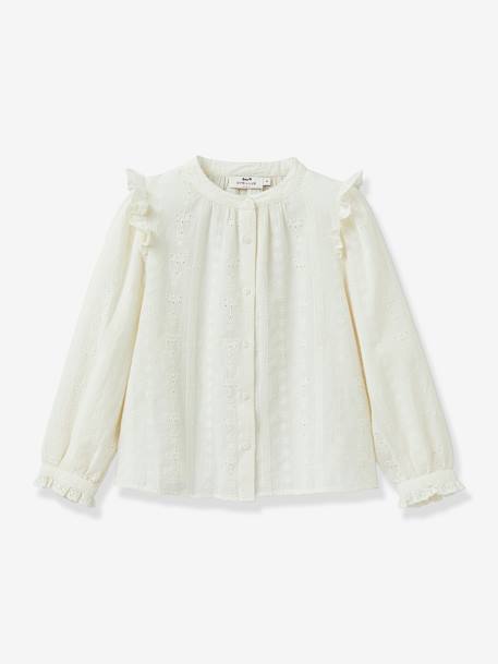 Chemise fille brodée  - vertbaudet enfant