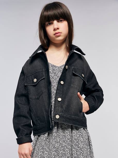 Veste en jean oversize fille  - vertbaudet enfant