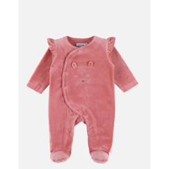 -Pyjama en velours côtelé - Non spécifié - Coeur - Rose - Bébé Fille - 12M