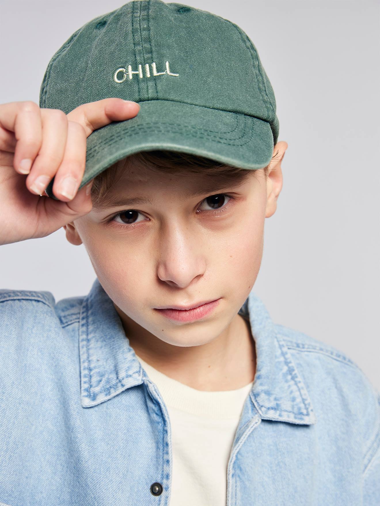 Casquette « Chill » enfant vert d'eau