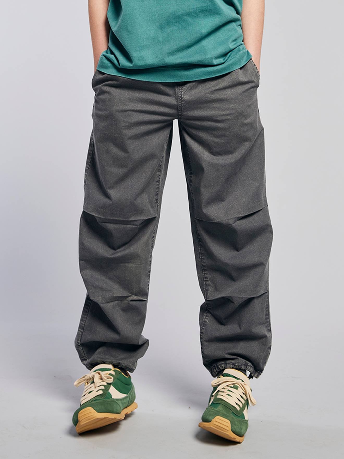 Pantalon garon large effet dlav anthracite 18 €