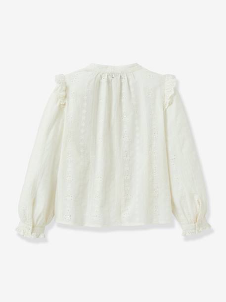 Chemise fille brodée écru 2 - vertbaudet enfant 