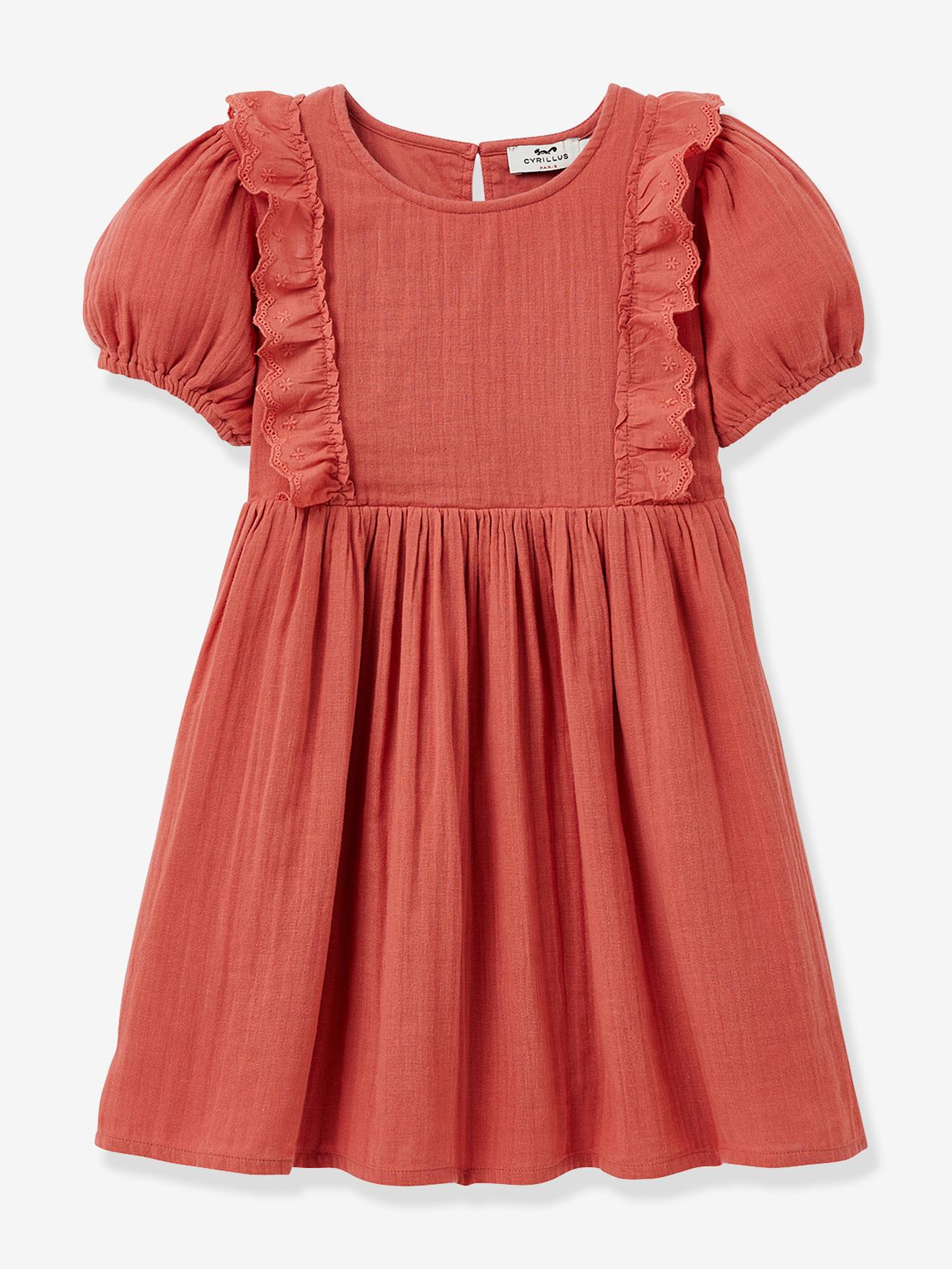 Robe Fille En Gaze De Coton Biologique Cyrillus Blush